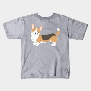 Corgi Illuatration Kids T-Shirt